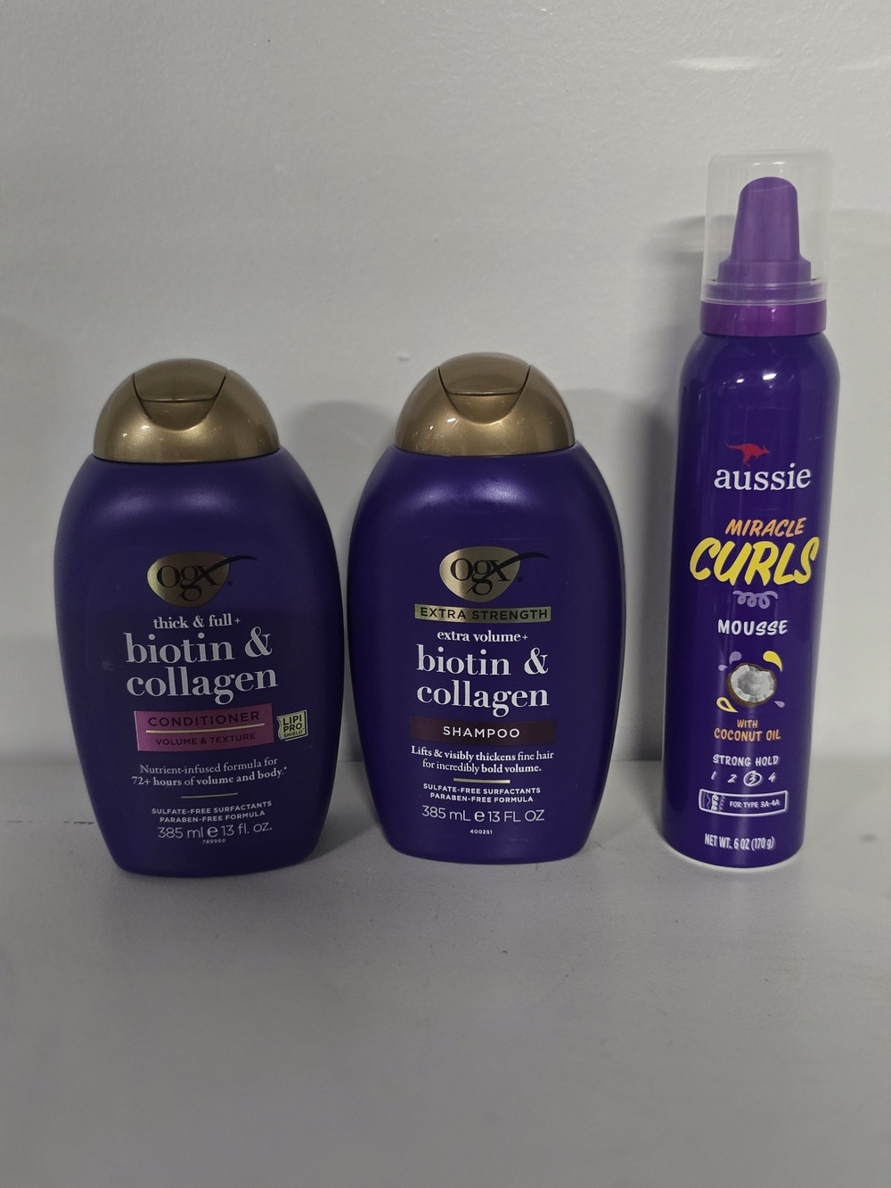 OGX Biotin & Collagen Shampoo and Conditioner Set - Purple